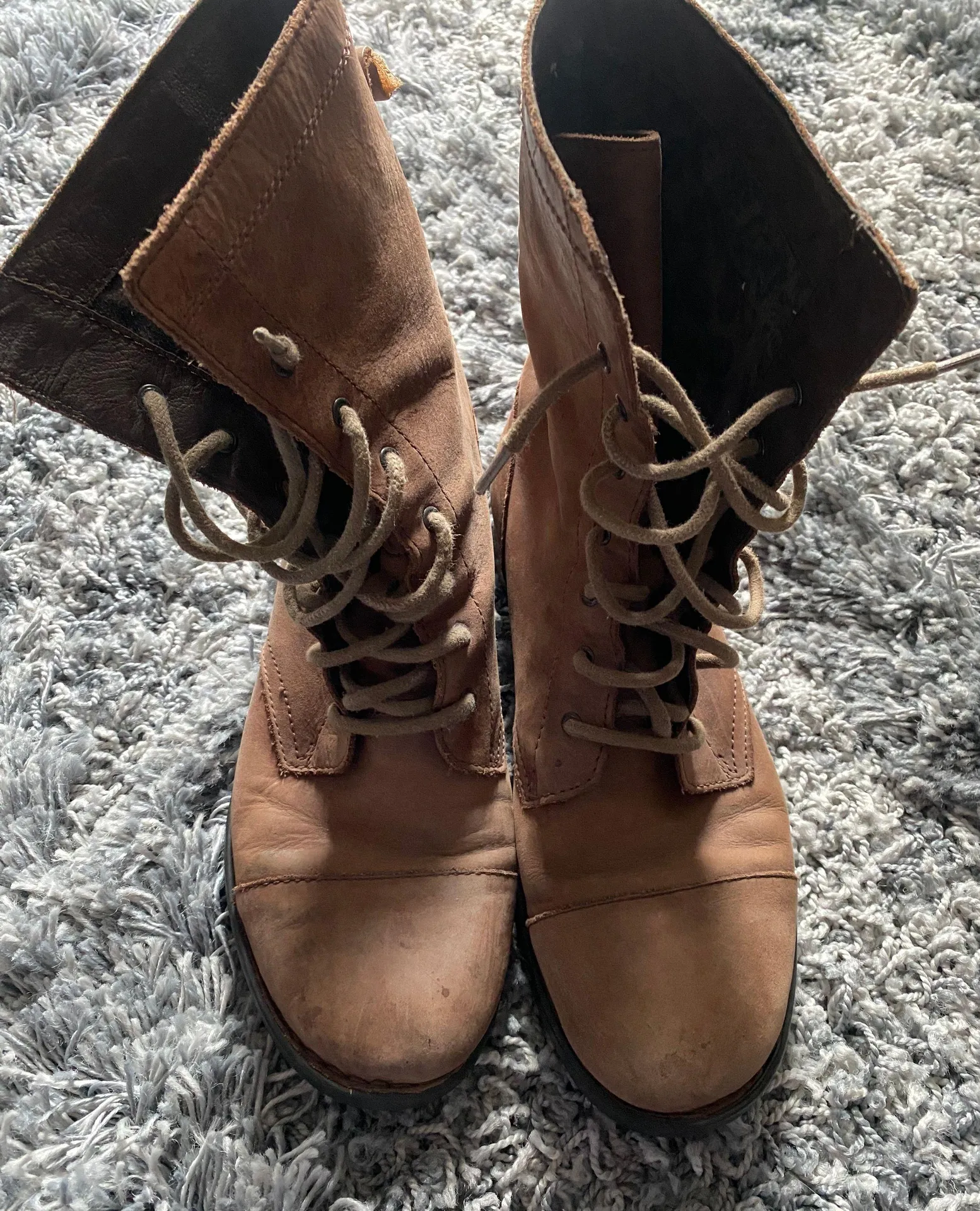 Born Brown Leather Boots Size 8 - Image 6