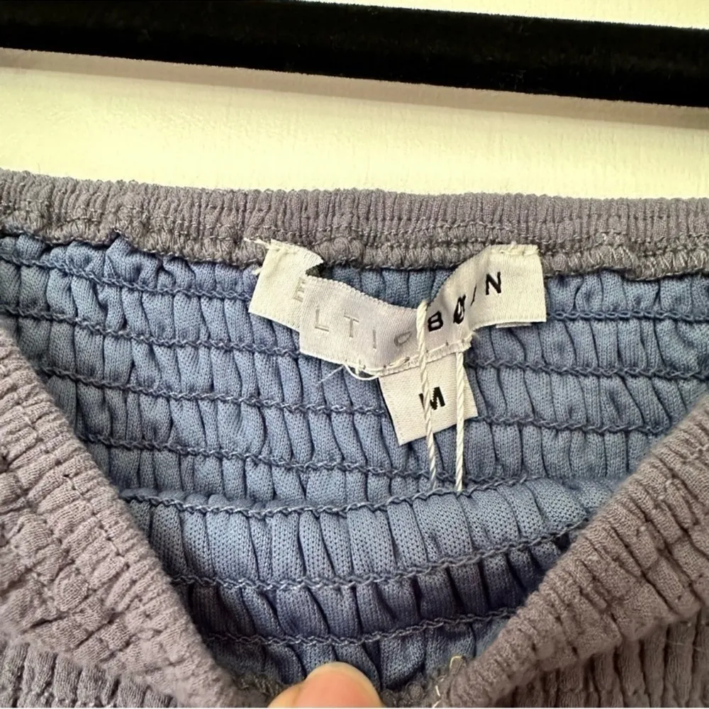 Baltic Born Alana Smocked Midi Dress Womens Medium Blue New - Image 4