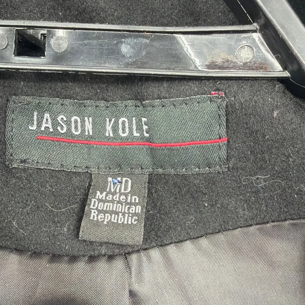 Jason Kole Peacot Womens Coat Sz M Double Breasted Minimalist Professional Black Size M - Image 6