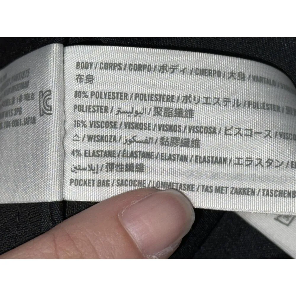 NEW Abercrombie & Fitch Curve Love Black Pleated Casual Bermuda Short Size 35 20 - Image 4