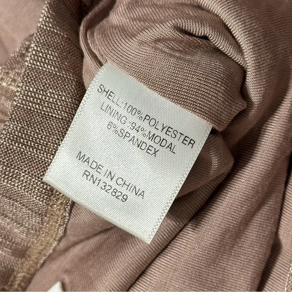 Privacy Please Women’s Size XS Shiny Blush Ribbed Criss Cross Back Nola Bodysuit - Image 8