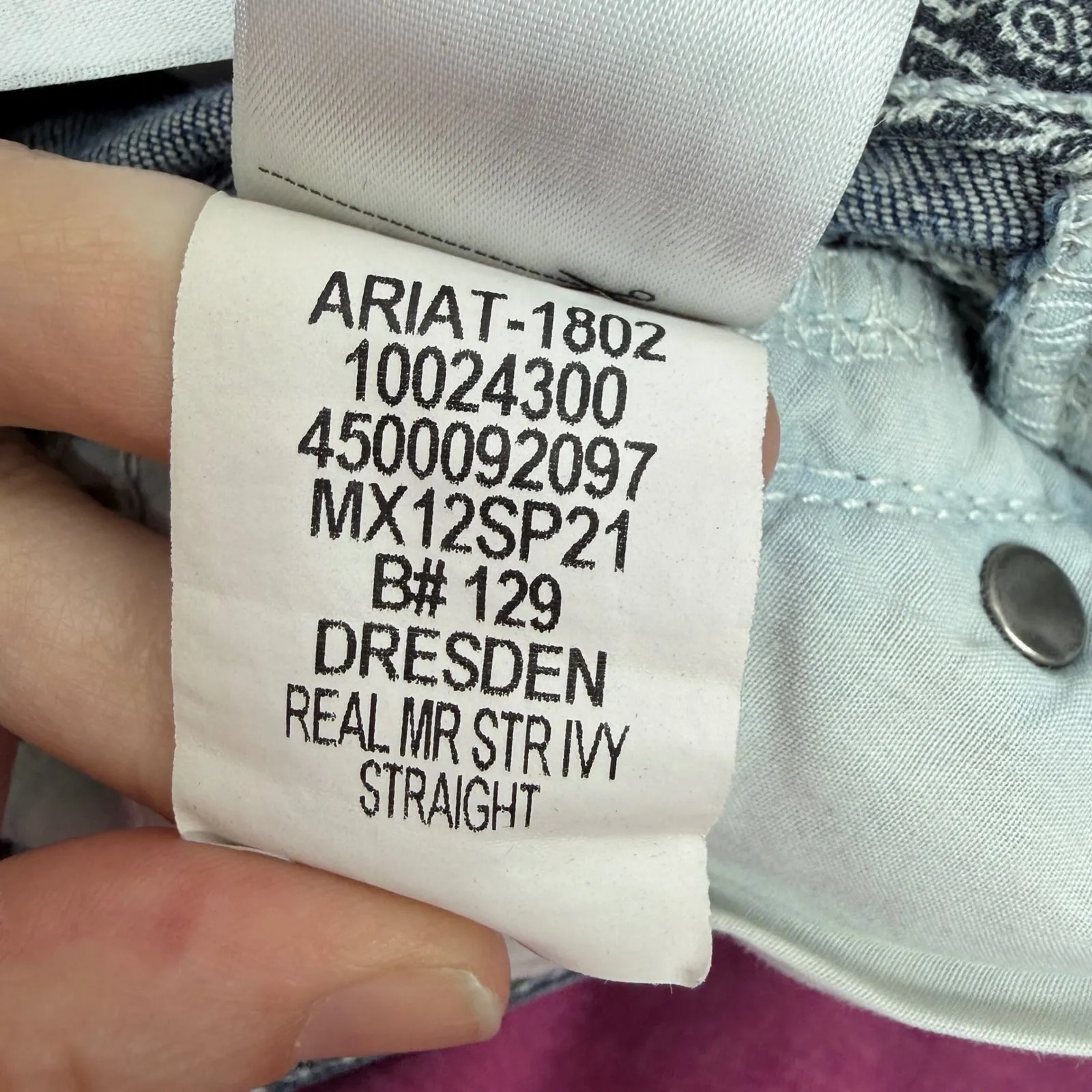 2 Ariat REAL denim western boot cut straight leg jeans women's 30L 30 long tall - Image 12