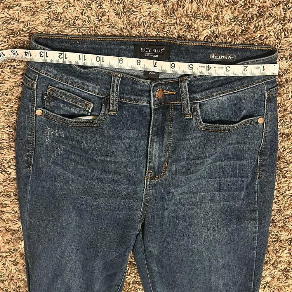Judy Blue Relaxed Fit Blue Jeans 5 / 27 Long - Image 5