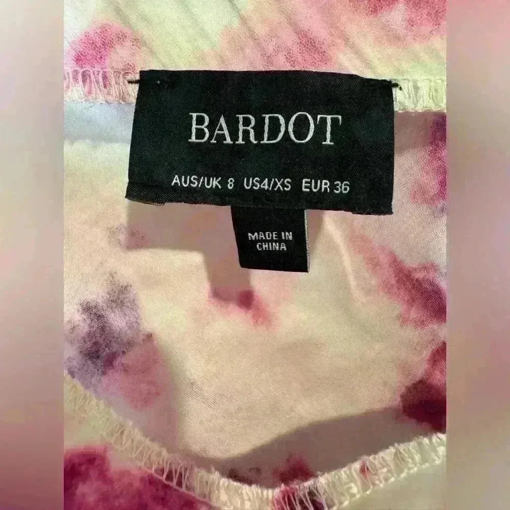 Bardot Women's White Pink Satin Pencil Midi High Rise Waist Skirt Size 4 - Image 8