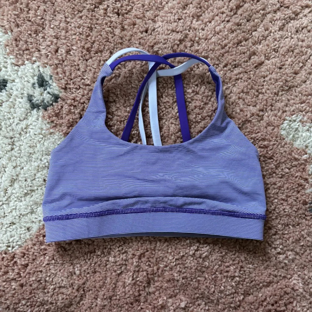 Lululemon Energy Sport Bra Wee Stripe Bruised Berry/Cool Breeze/Bruised Berry 4 - Image 3