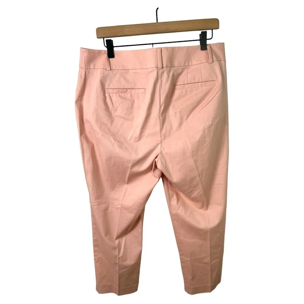Ann Taylor Pants Womens 12 Petite Cropped Curvy Pink Belt Loops Creased Formal - Image 2