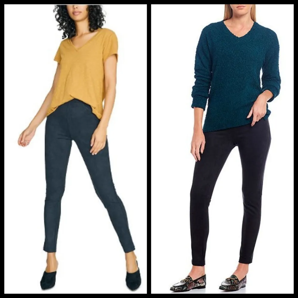 💕ANTHROPOLOGIE💕 Sanctuary Faux Suede Grease Leggings Black Small - Image 2