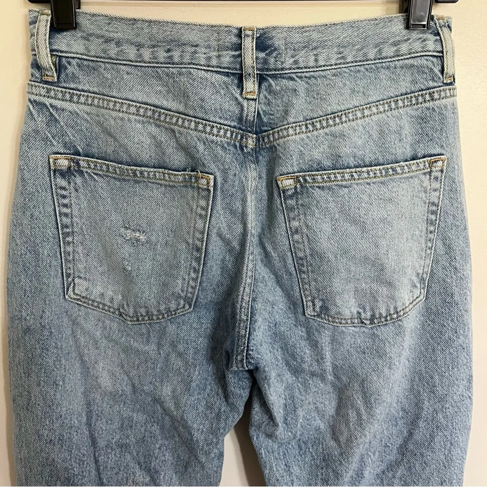 Women’s We The Free Light Wash‎ Distressed Straight Leg Mom Jeans Size 25 - Image 14