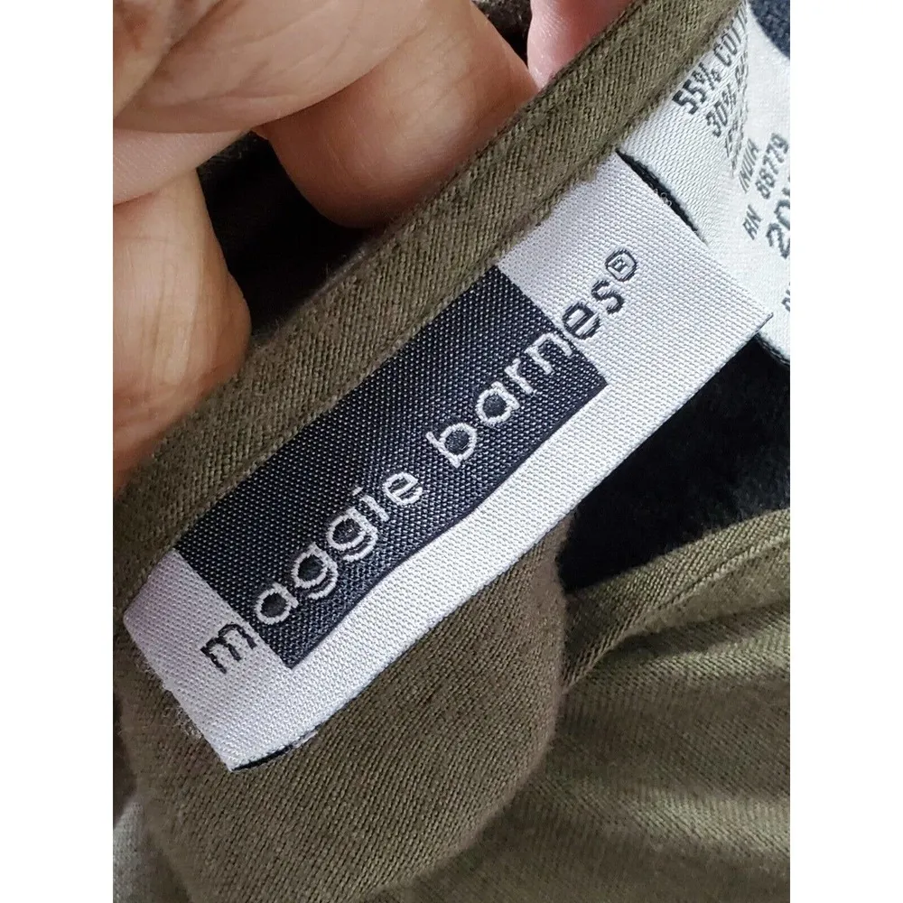 Maggie Barnes Women's Green Cotton Casual Shirt & Maxi Dress 2 Piece Suit 20W - Image 11