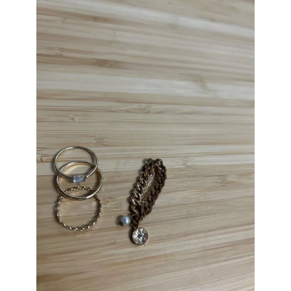 REVOLVE 8 Other Reasons Bling It On Ring Set Gold Womens Size OS - Image 5