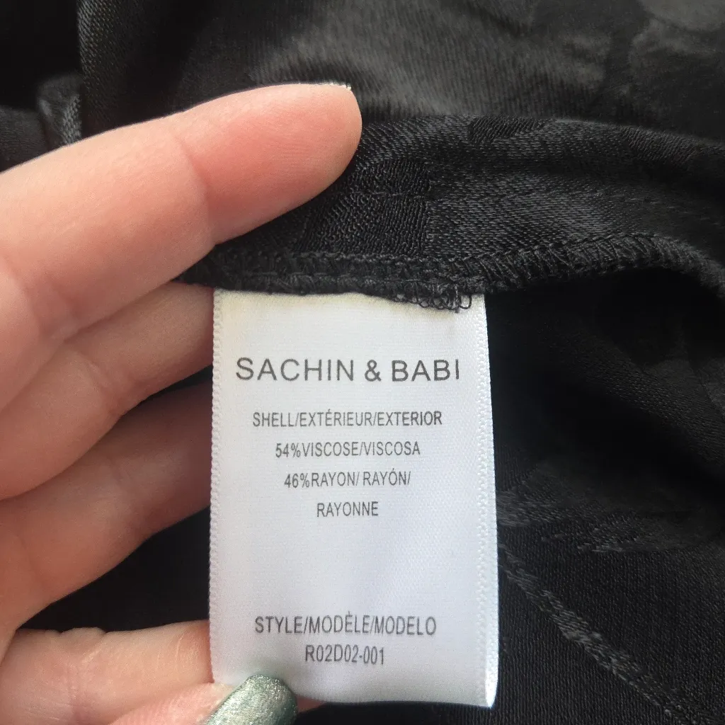 Sachin & Babi Black Jacquard Hattie Dress Size 10 - Image 10