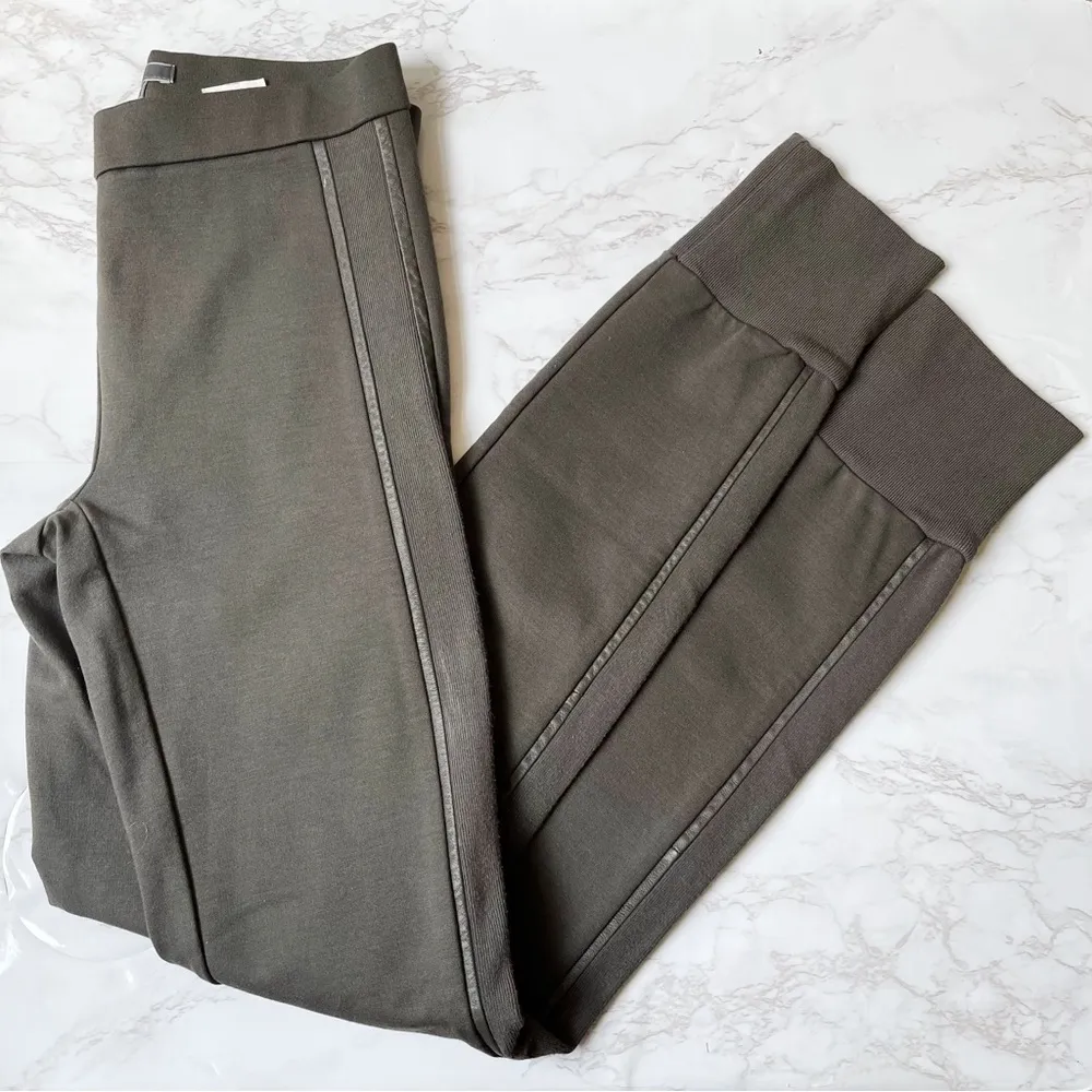 Vince  Leather Piped Legging Stretch Jogger Pants XS - Image 4