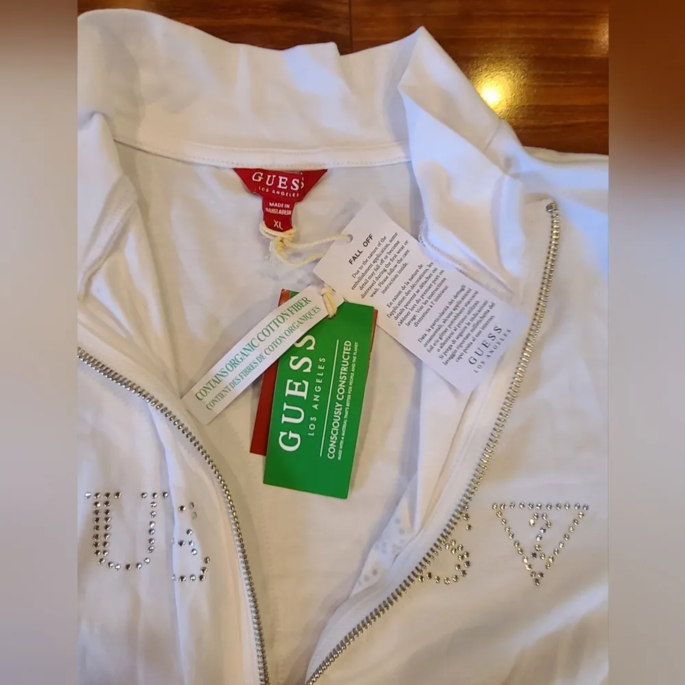 Guess Longsleeve Whitw Bodysuit Size XL - Image 4