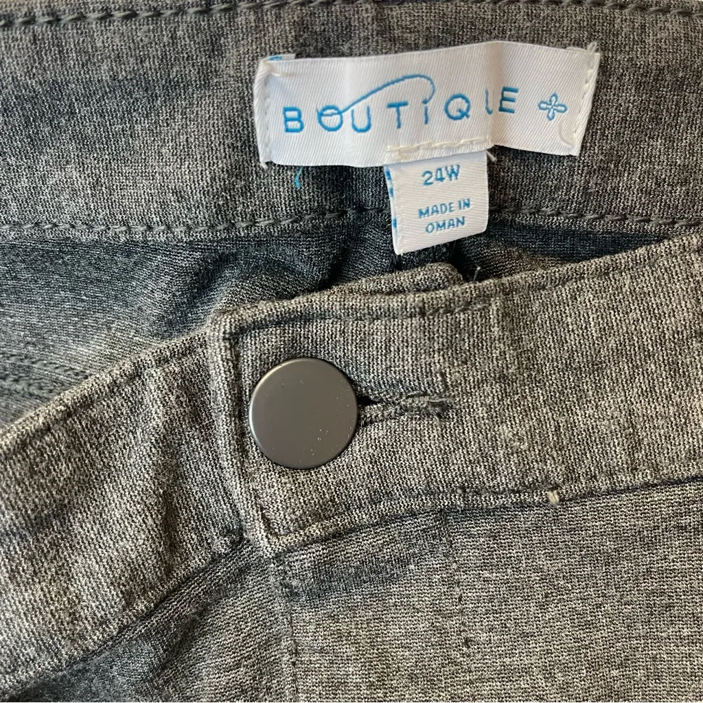 Boutique 9 Women's Gray Skinny Pants Size 24W - Image 5