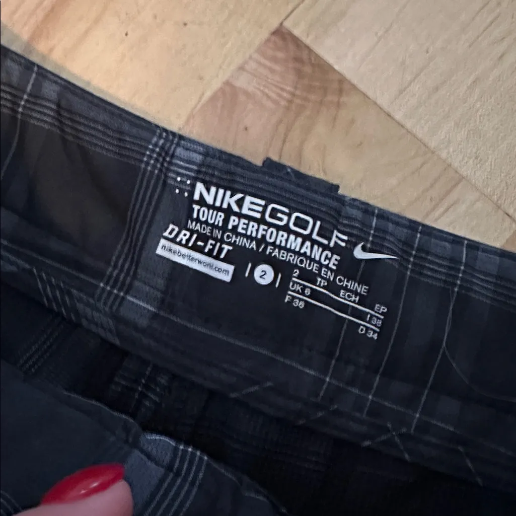 Nike Golf Tour Performance Pants Plaid Size 2 - Image 2