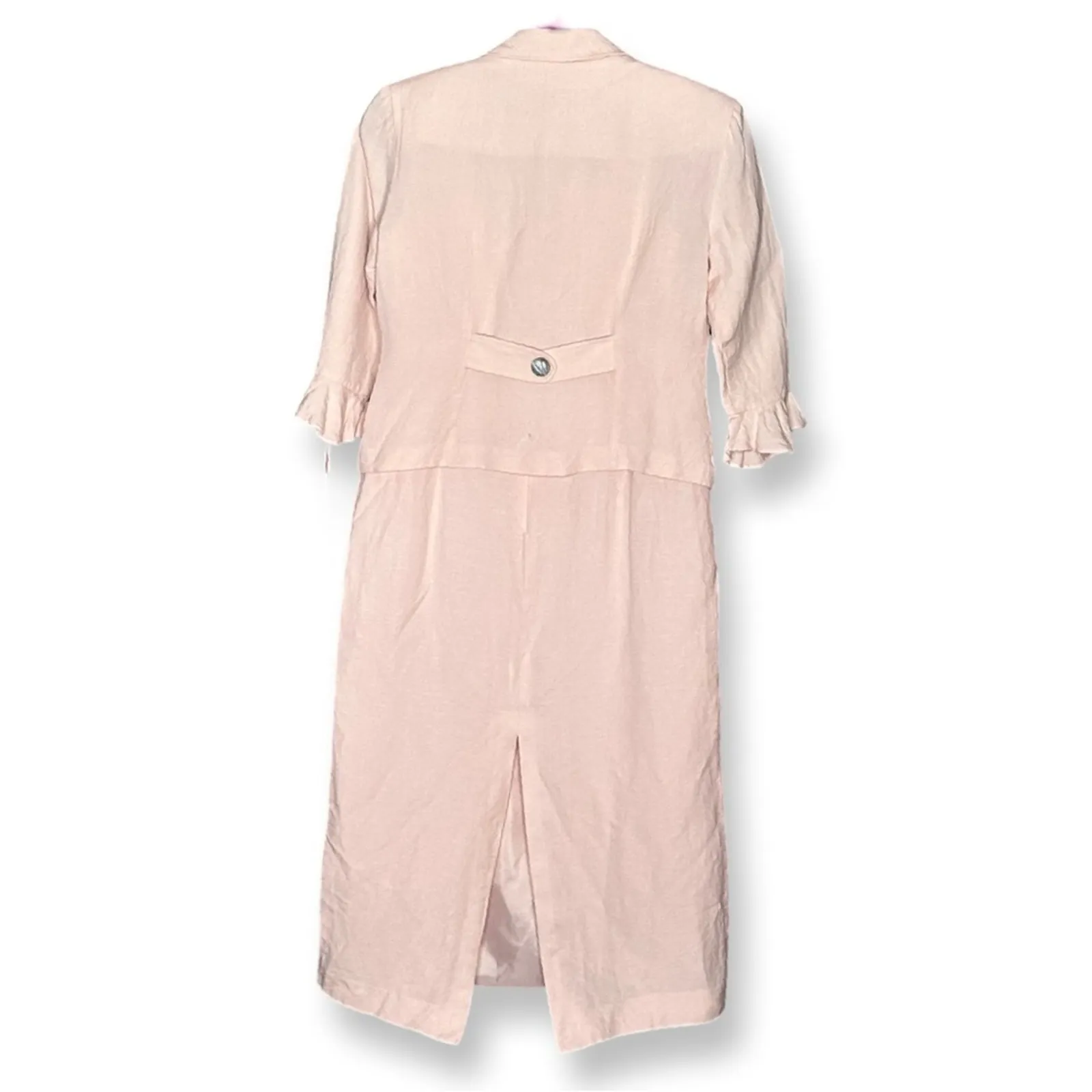 Jessica Howard Petite Vintage Light Pink Linen Blouse And Dress - Image 7