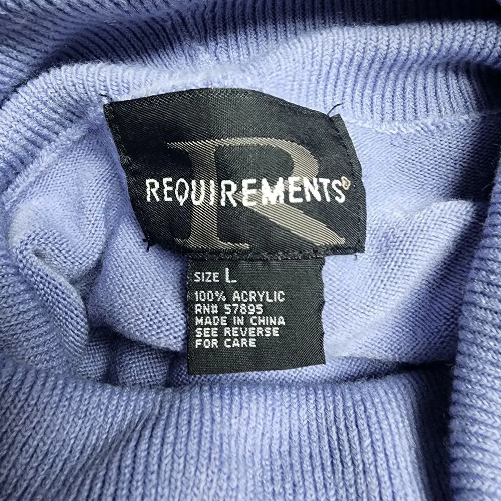 Requirements Periwinkle Turtleneck Sweater (L) - Image 6