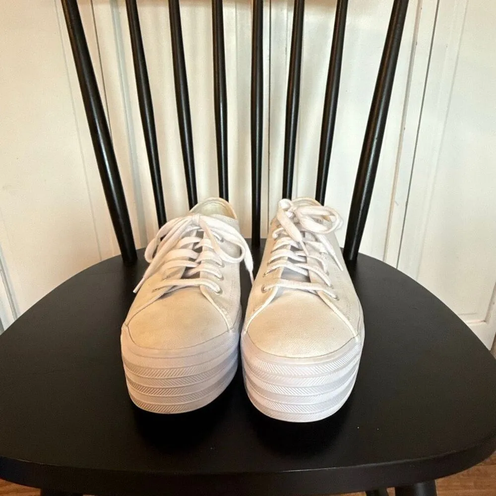 Keds trip up canvas white platform sneakers 9.5 - Image 5
