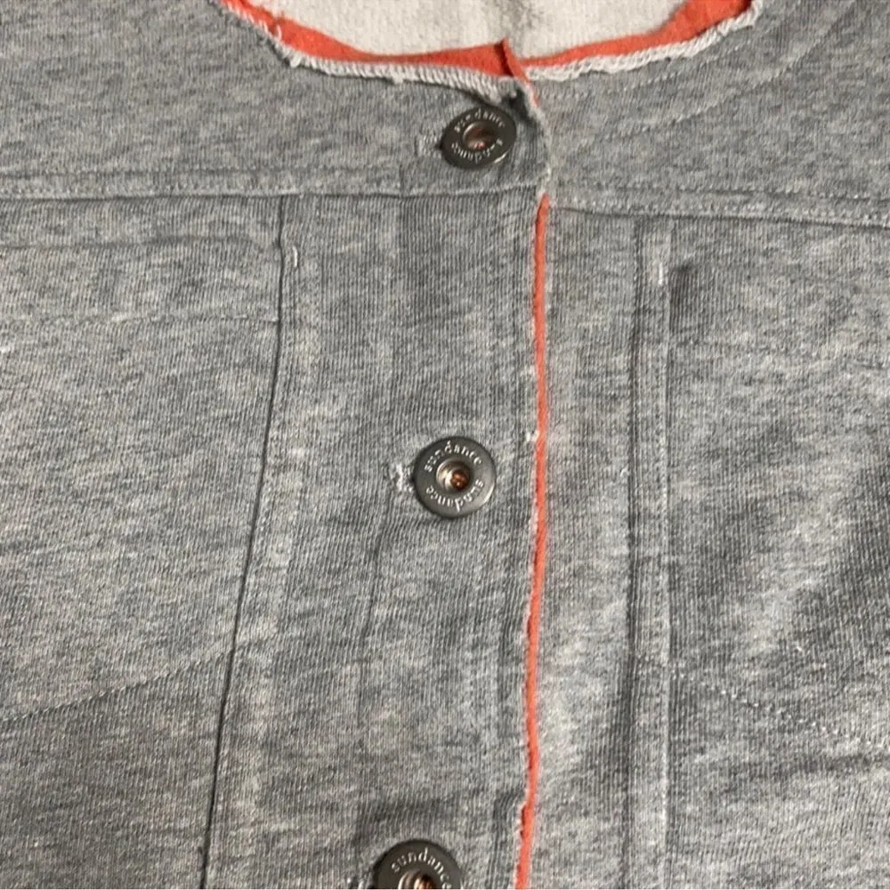 Sundance medium cotton Cardigan jacket C28 Gray - Image 6