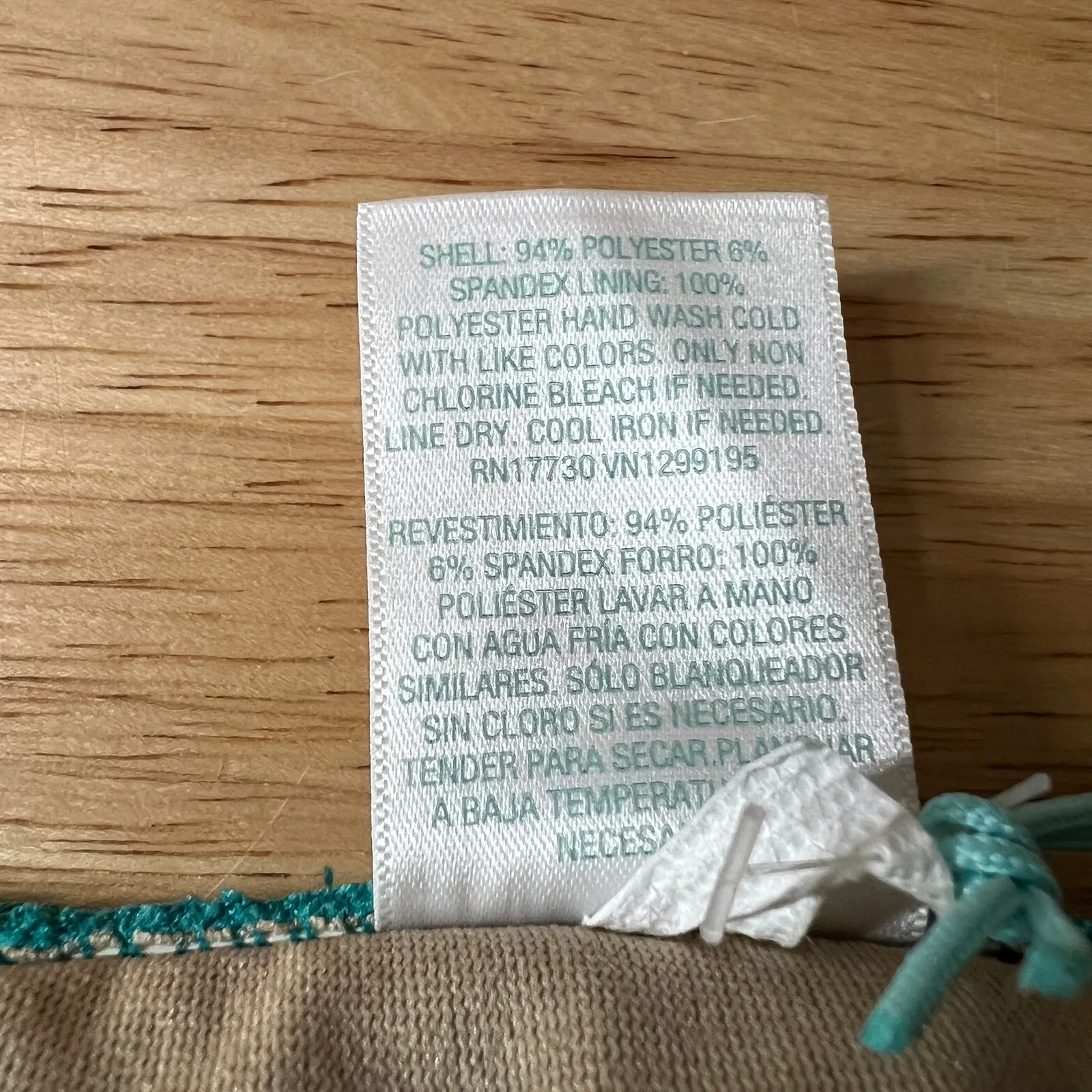 Kona Sol Women's Teal Green Pucker Textured Mid-Rise Bikini Bottom - Small - NWT - Image 5