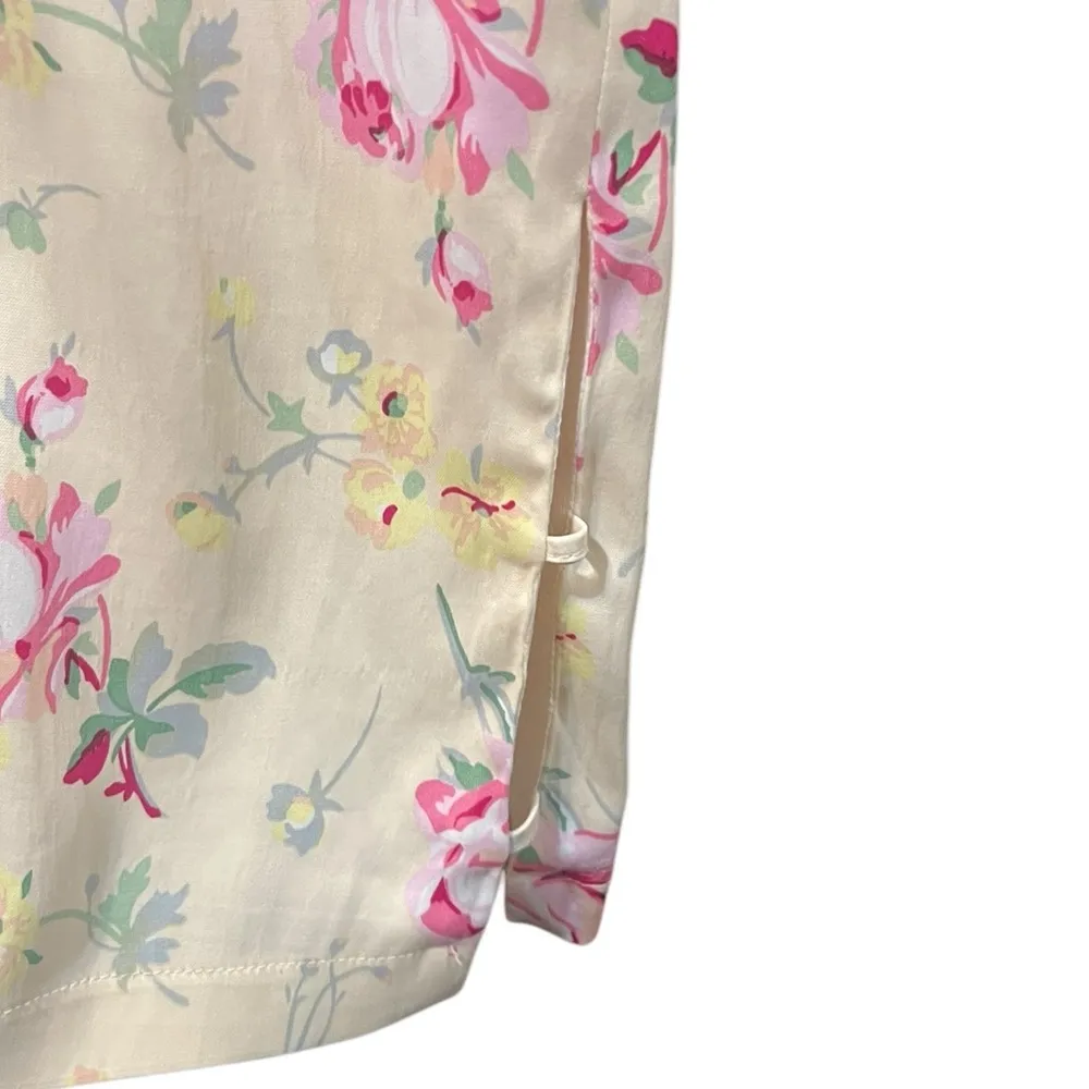 ZARA NWT Floral Print Satin Effect Dress Cut-Out Details Size Medium - Image 16