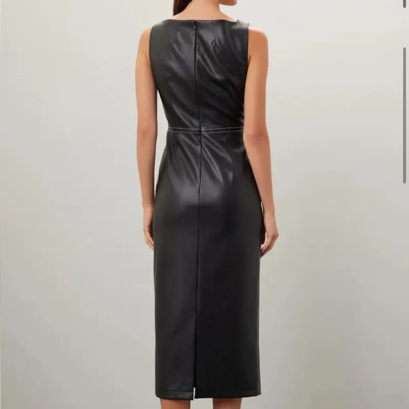 Bibhu Mohapatra x RTR Faux Leather Dress Size 0 Black - Image 3