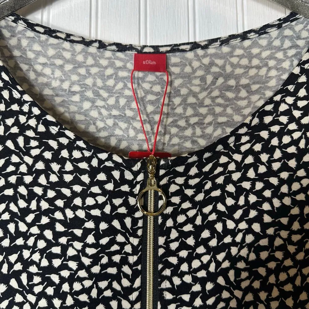 S. Oliver Black and White Printed Romper Size 4 - Image 4