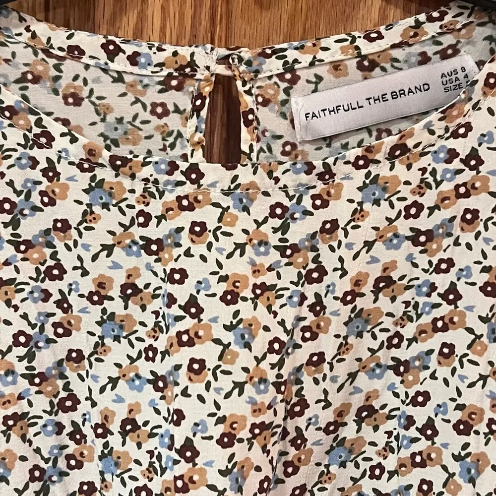 Faithfull the Brand Sidonie Mini Dress Aurelia Off White Chestnut Floral Print 4 - Image 12