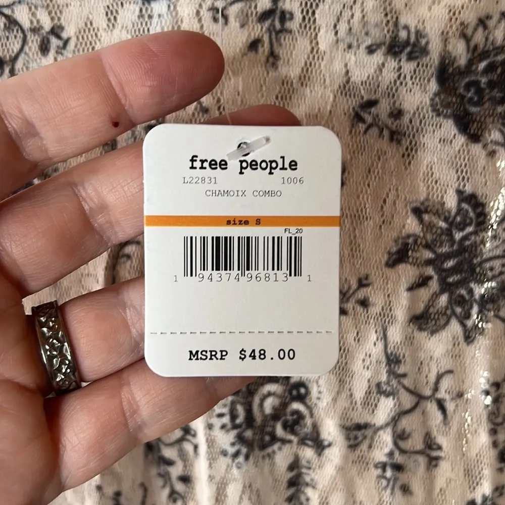 NWT Free People Intimately Layered in Lace Floral Legging Chamois Combo Sz Small - Image 7