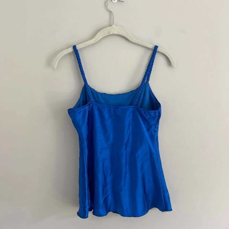 Y2K BLUE IZ BYER‎ CALIFORNIA BUSTIER SATIN TANK TOP - Image 6