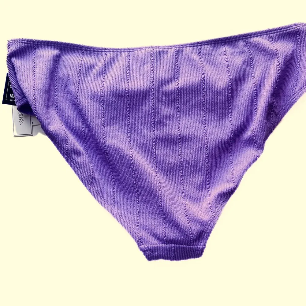 NWT Salt + Cove Ribbed Bikini Bottom Swim Purple Junior's Plus Size 3X NEW - Image 8