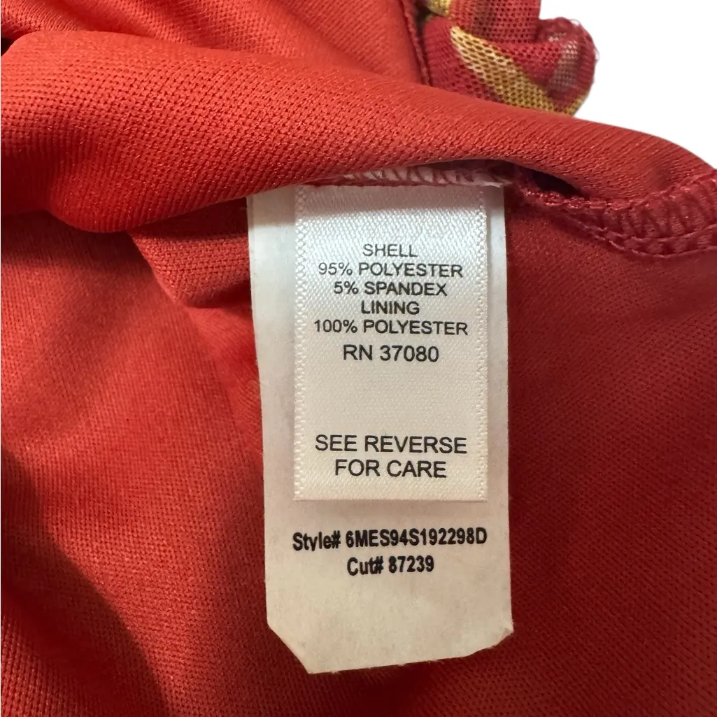 Red Floral Print Blouse Long Sleeve Boho Chic Fall Top - Image 7