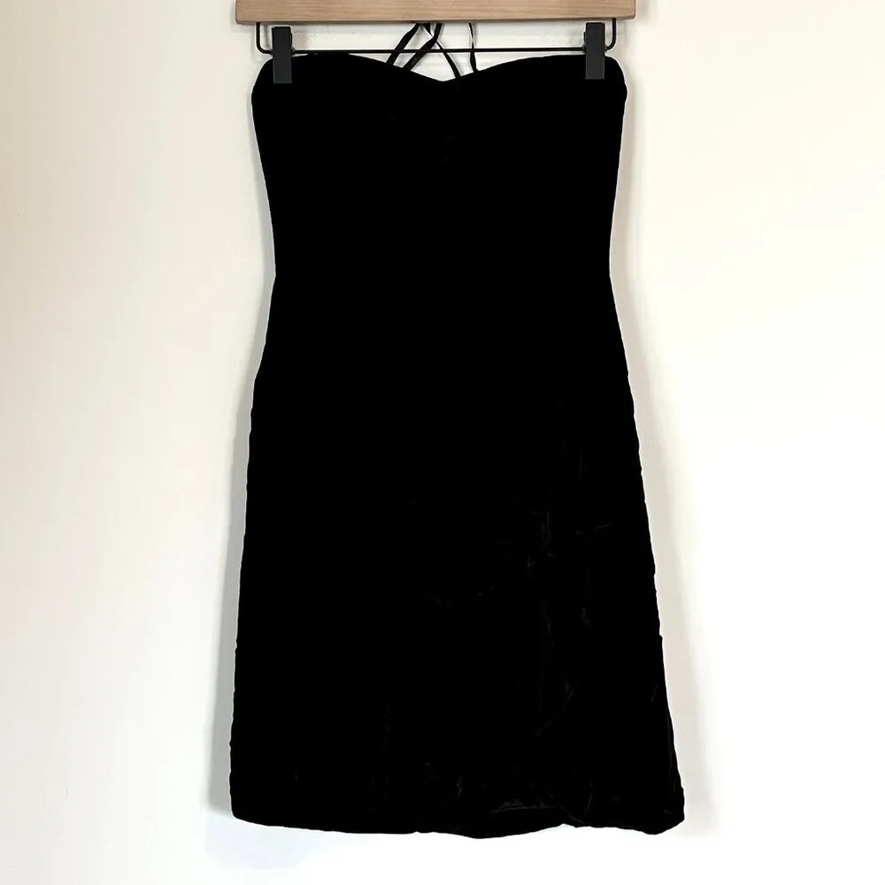 Marc by Marc Jacobs Black Velvet Silk Cocktail Mini Dress - Size 2 - Image 2
