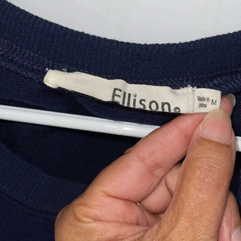 Ellison Womens Crew Neck Long Sleeve‎ Knitted Pullover Mini Dress Blue Medium - Image 7