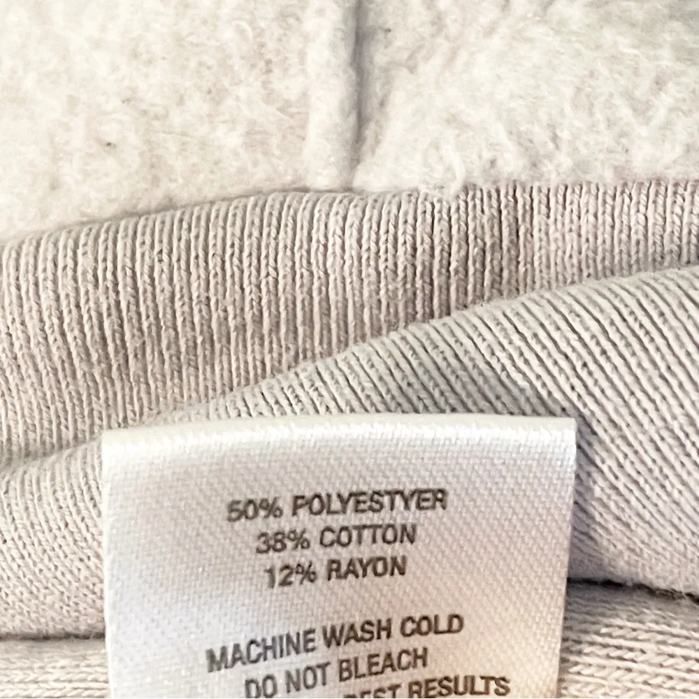 Feat Womens Medium Grey Fleece BlanketBlend Hoodie Pullover Sweatshirt Gray - Image 4