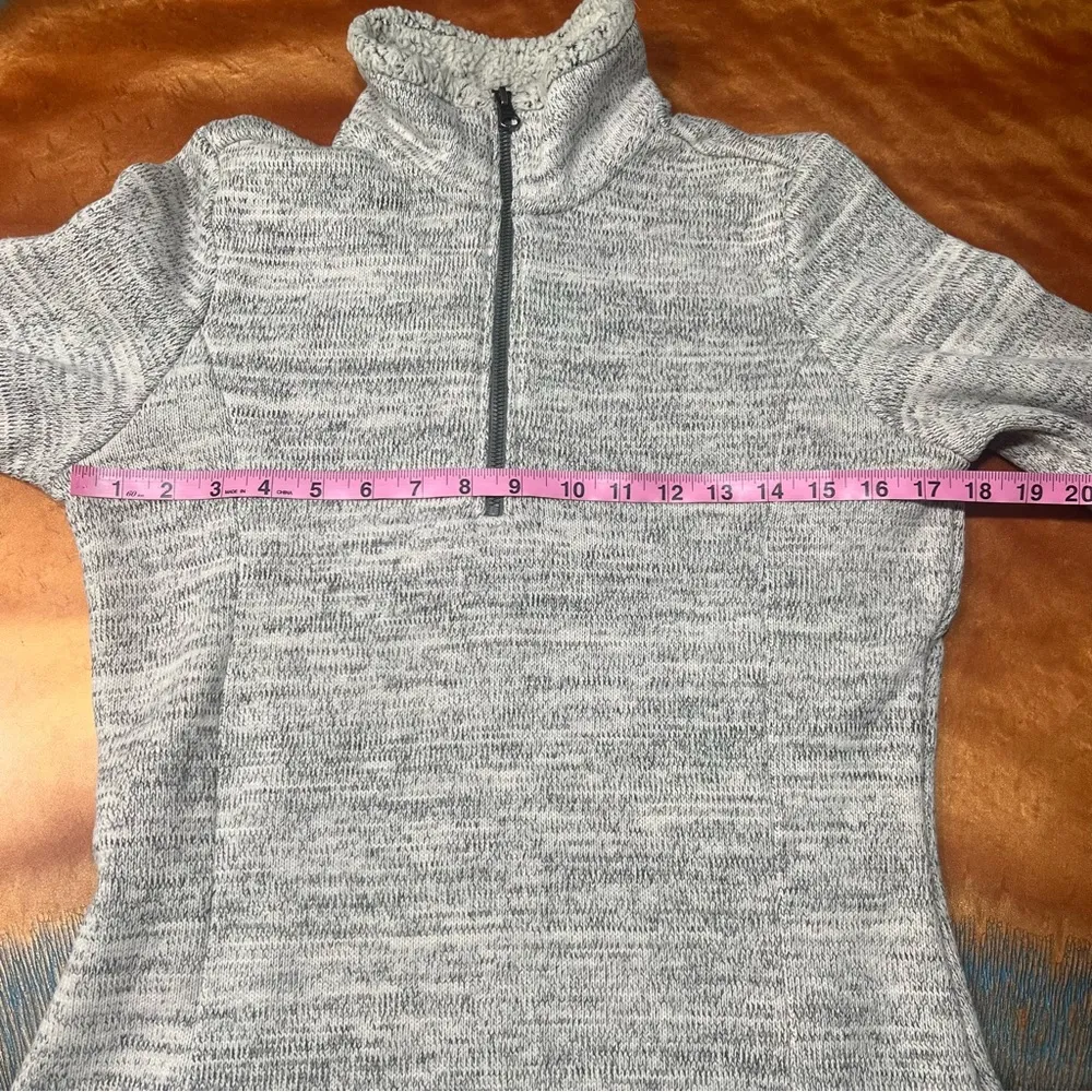 Kuhl Alaska Quartet 1/4 zip Pullover Fleece Sweater size small Heather gray - Image 12