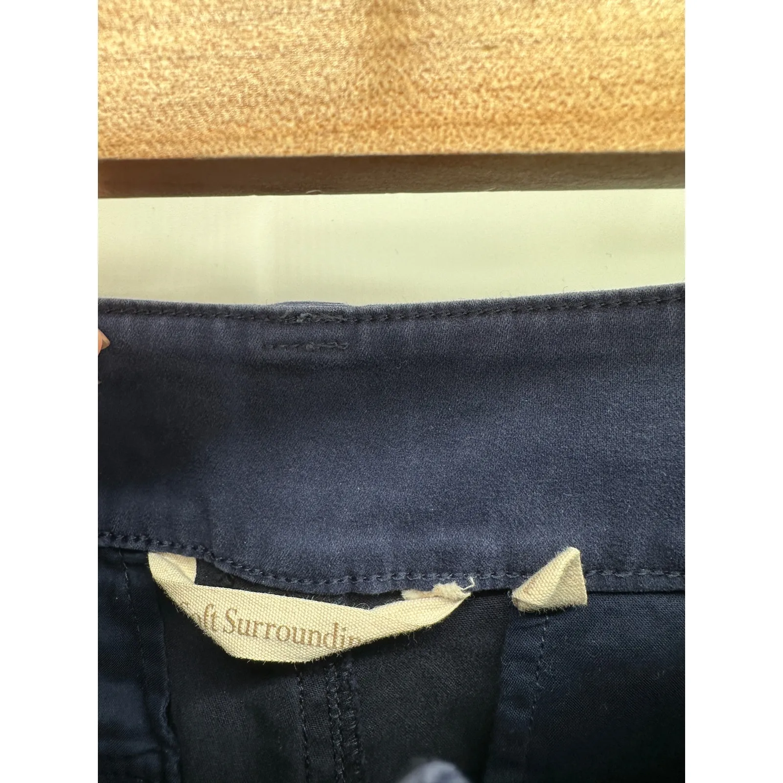 Soft Surroundings Womens Blue Wide Leg Pants Size 10 Stretch High Waisted Casual - Image 6