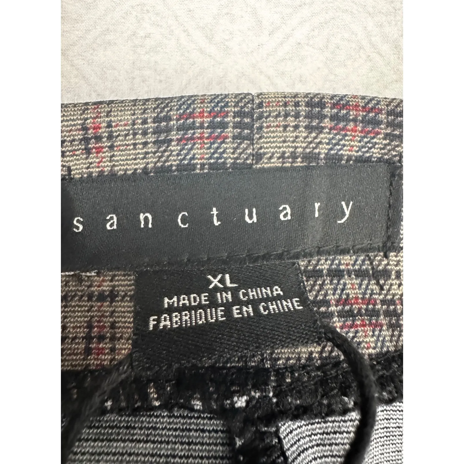 Sanctuary Plaid Stretch Crop Pants Womens XL Elastic Waist Casual Career Trouser - Image 6