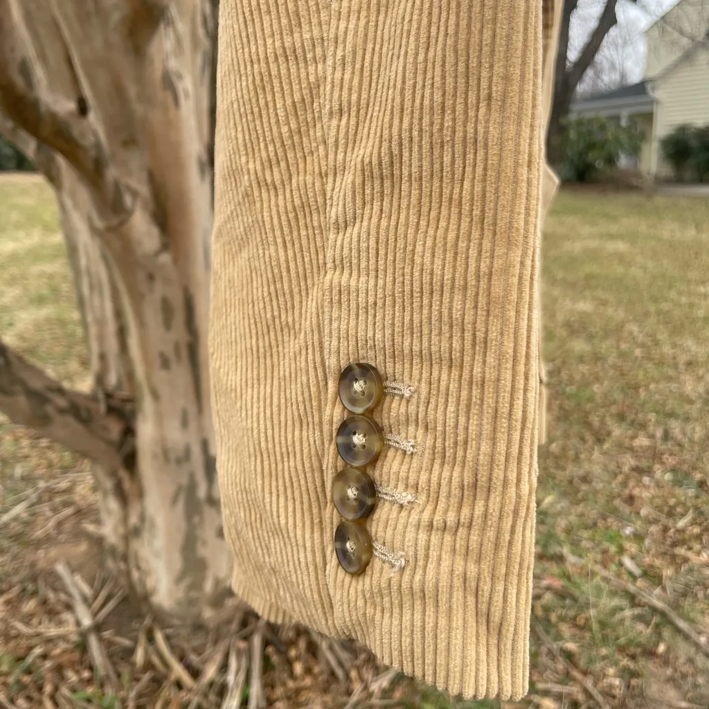 Levi Strauss Tan Corduroy Cotton Blazer Academia Cottage Retro Grandpa Gorpcore - Image 3