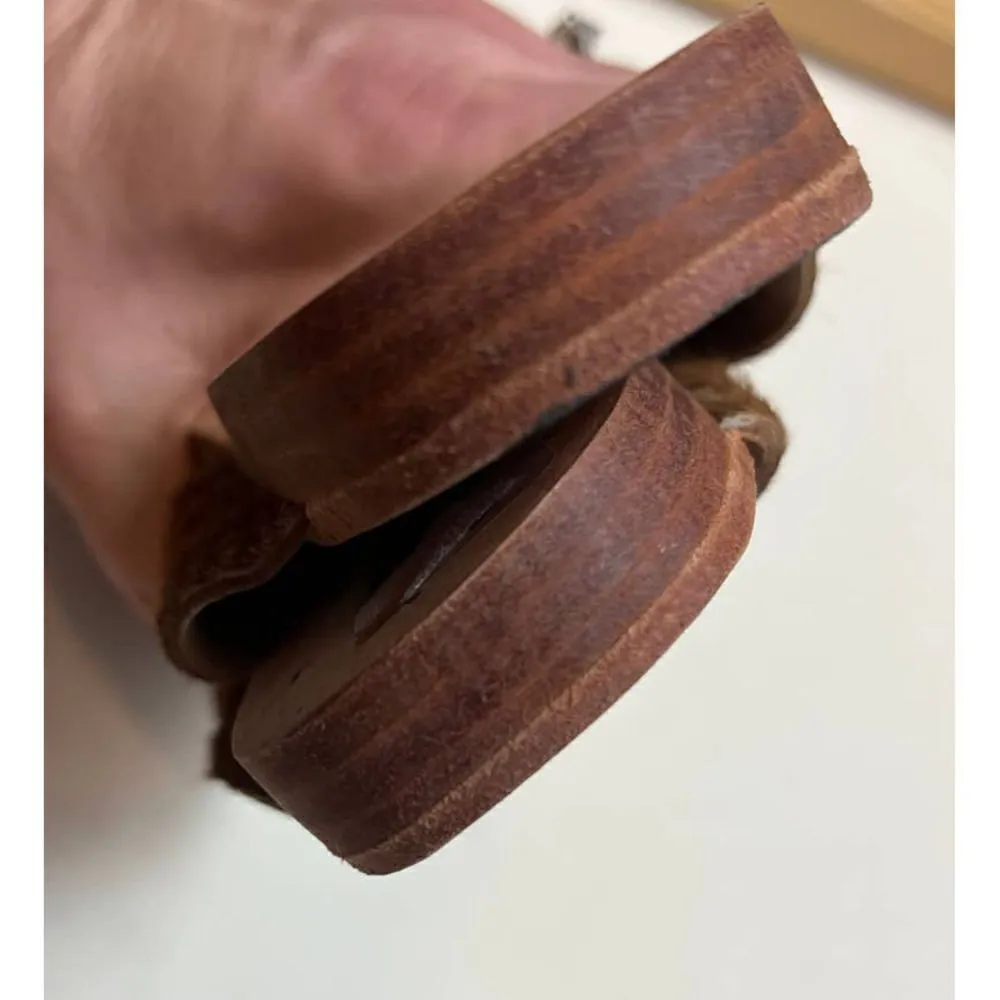 Huma Blanco Odessa Camel Pony Slide Sz. 37 (US 6.5) Brown - Image 6