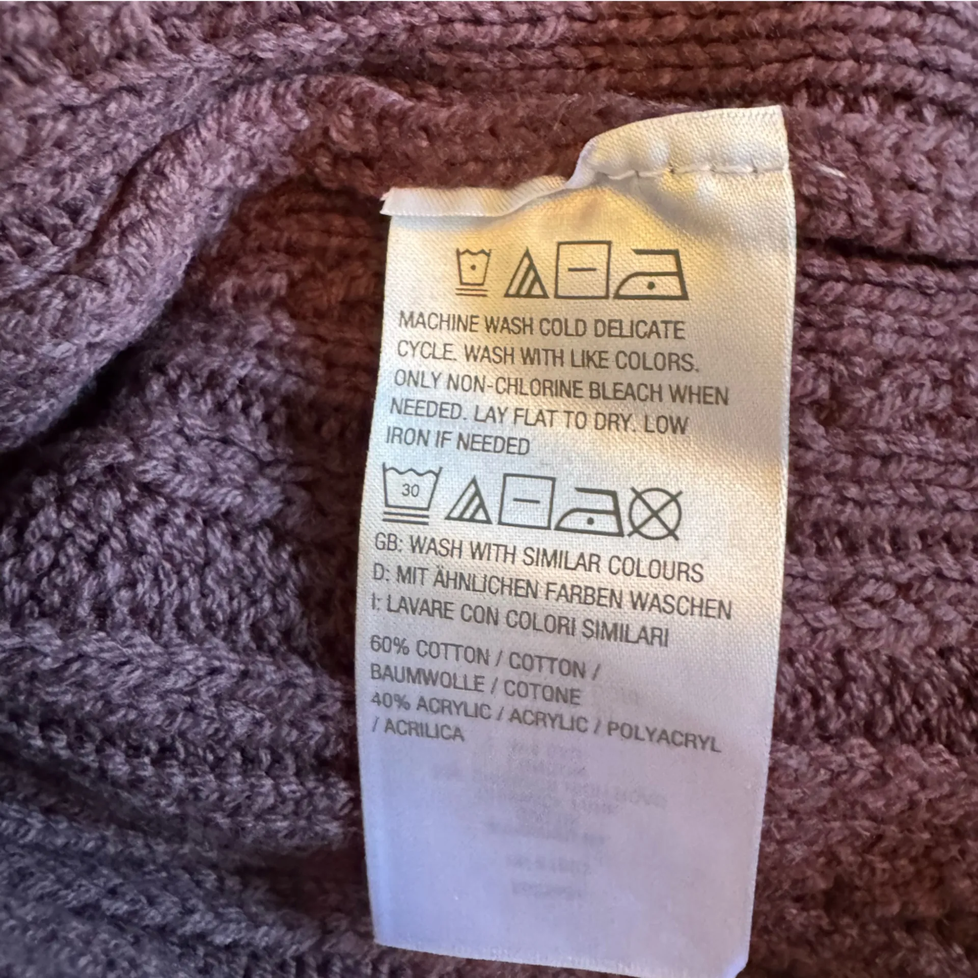 Studio Park x Shawn Killinger Purple Wine Cable Knit Turtleneck Sweater S - Image 7