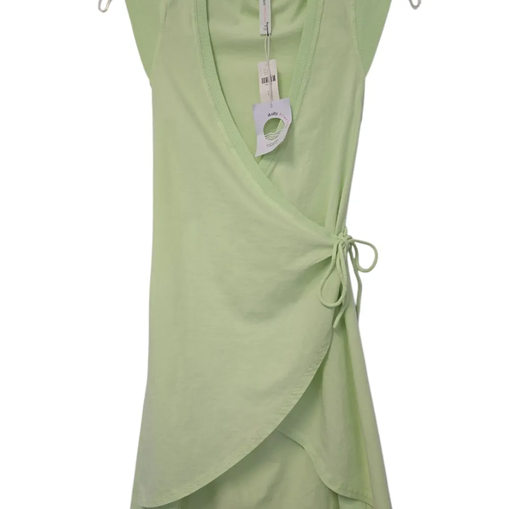 Daily Practice by Anthropologie Montauk V-Neck Dress Size XSmall Lime Green - Image 6