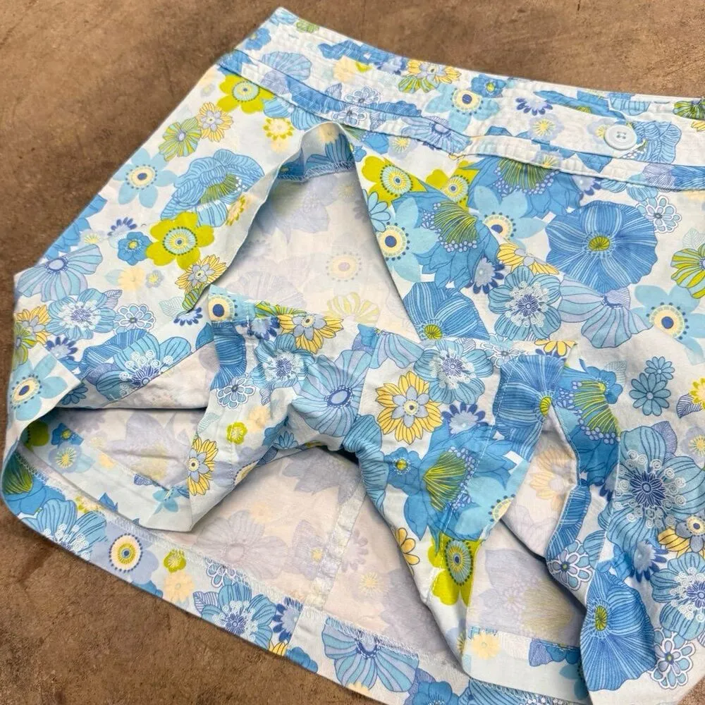 Vintage y2k groovy floral retro mini skirt - Image 4