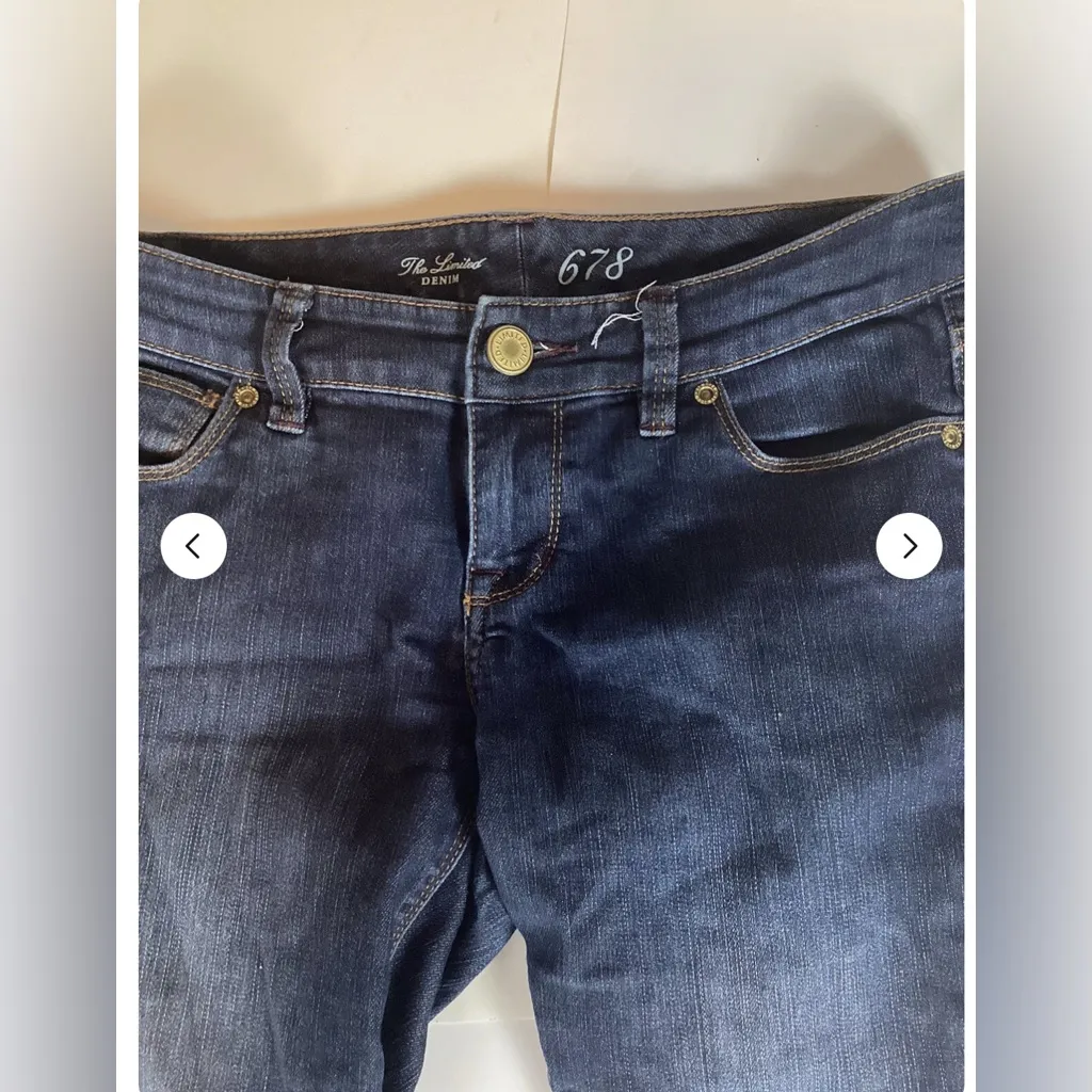 The Limited Denim 678 Womens Jeans Size 6 Blue Cuffed Ankle Hem Stretch Dark - Image 3