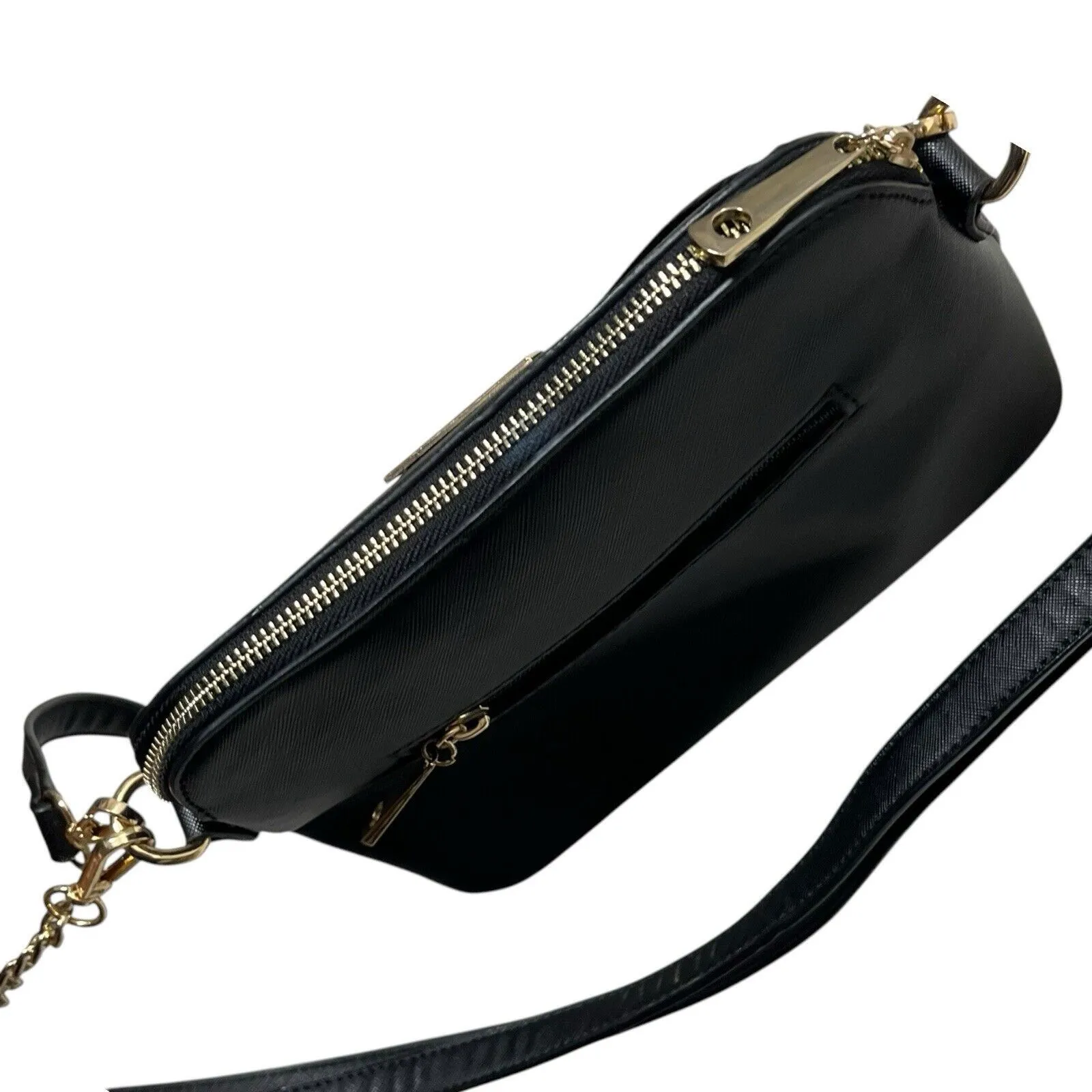 Kate Spade Crossbody Bag Black Saffiano Leather Adjustable Strap Structured - Image 4