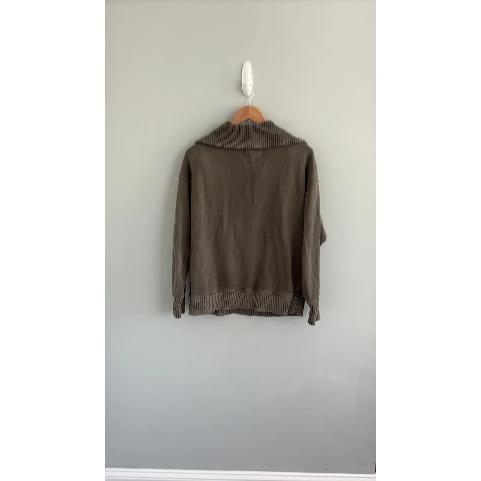 Aerie  Down To Earth Quarter Zip Sweatshirt Size‎ XS - Image 4