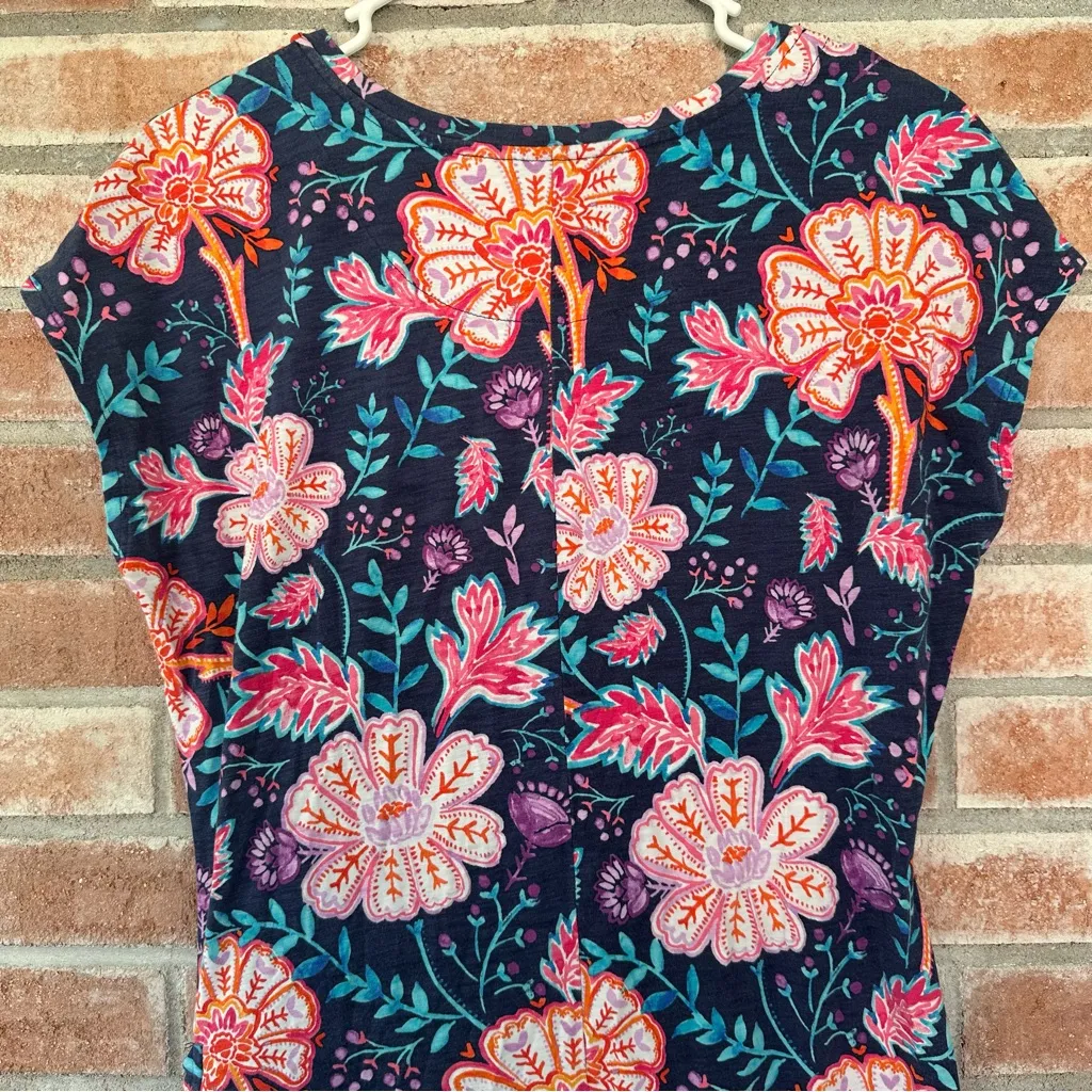 Tommy Bahama Side Tie T Shirt Dress Floral Women’s Medium Knit - Image 9