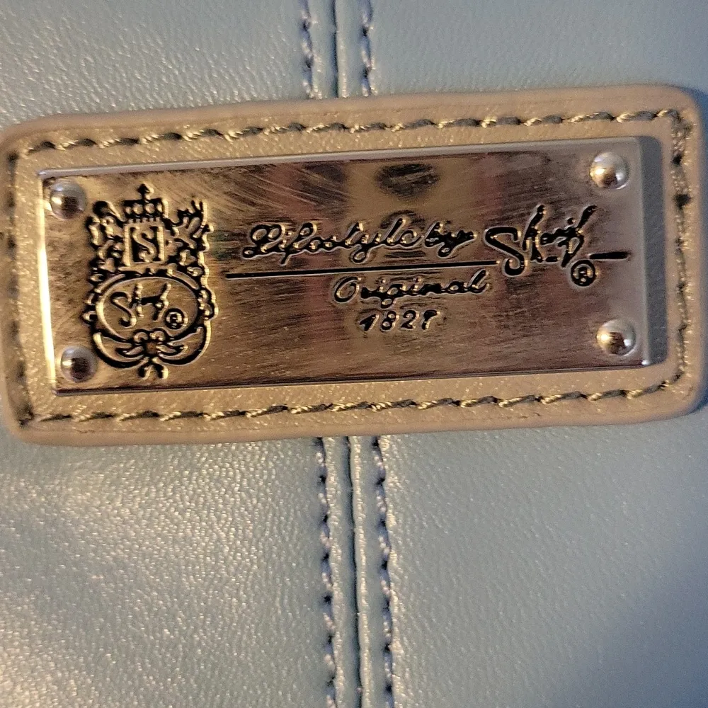 Sharif Blue and Gray Handbag - Image 2