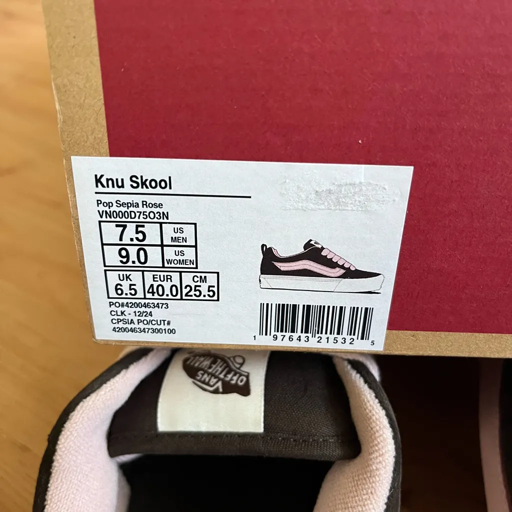 Vans Knu Skool Pop Sepia Rose VN000D7503N Women 9.0 US - Image 13