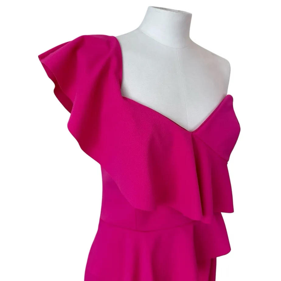 Alexia Admor Vibrant Pink Ruffled Jumpsuit size 14 - Image 11